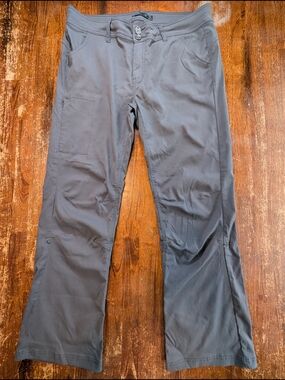 prAna Pants Womens Sz 14 Gray Halle Convertible Roll Up Tactical Outdoor Hiking